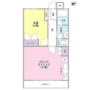 武蔵小杉グリーンコート【3階】の間取り