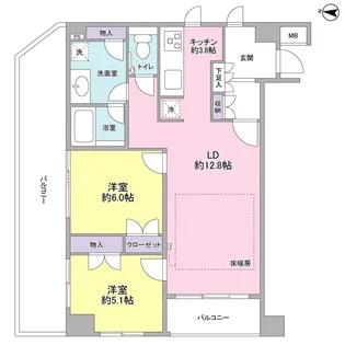 THECENTURYMIYAZAKIDAI【2階】の間取り