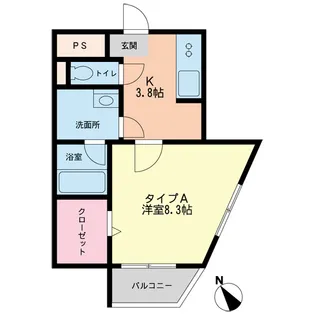 パルフェMKI【101号室】の間取り