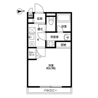 アムール KURITA【2階】の間取り