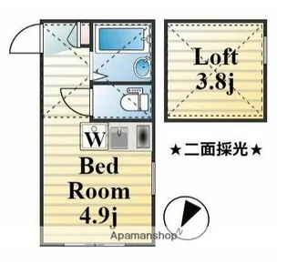 ヴィハージュ大口【2階】の間取り
