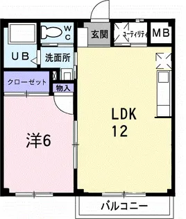 ロマニー高柳 Ⅱ【2階】の間取り
