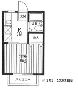 プチ・トマト【102号室号室】の間取り