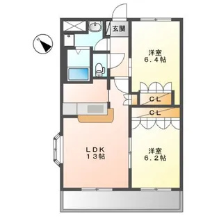 プランドール ヤバネ【2階】の間取り