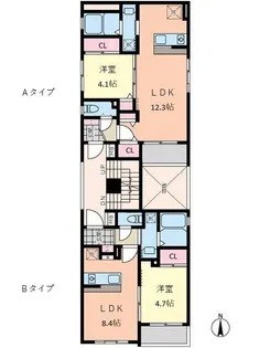 KUNPU【201号室】の間取り
