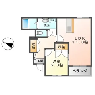 ラ・ジヴェルニー【1階】の間取り