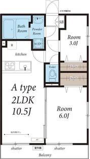 リブリ・サザンビーチ茅ヶ崎【1階】の間取り