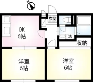 MELATI新大津【1階】の間取り