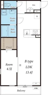 リブリ・フォレスト鎌倉【2階】の間取り