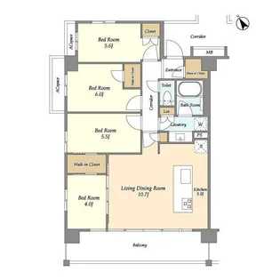 サムティレジデンス藤が丘【3階】の間取り