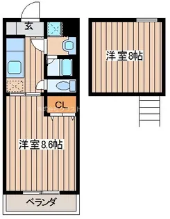 ミドル東大沼II【0205号室】の間取り