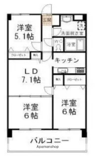 フォルテ仲町台【5階】の間取り