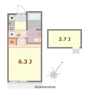 コムフィ杉田【2階】の間取り