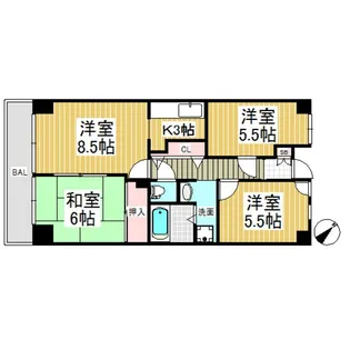 グリーンヒル弥生台【2階】の間取り