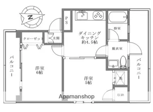 蒔田マンション【5階】の間取り