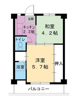 ビレッジハウス下九沢2号棟【1階】の間取り