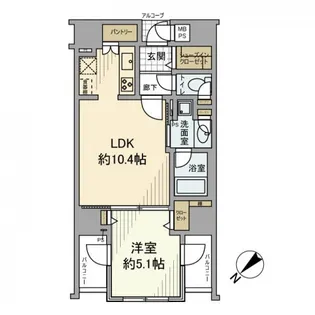 プリミテージュ新横浜【4階】の間取り