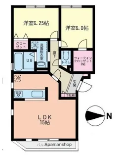 ルシェンテD棟【3階】の間取り
