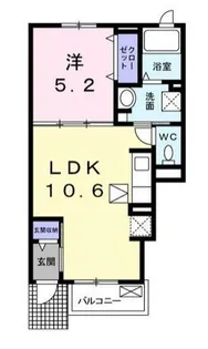 シャルメゾン【1階】の間取り