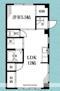 スクエアテラス港南【2階】の間取り