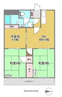 神奈川県川崎市幸区小倉3丁目【マンション】の間取り