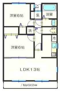 リバティマンション大和【3階】の間取り
