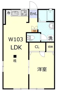 ルミネンス湘南桂台W【1階】の間取り