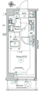 エストゥルース西横浜【4階】の間取り