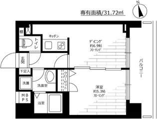 グリフォーネ横浜・伊勢町弐番館【2階】の間取り