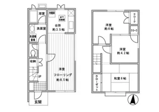 神奈川県横浜市西区北軽井沢【タウンハウス】の間取り