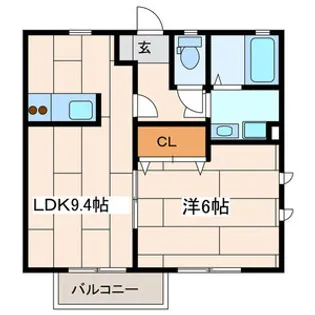 ボナールメゾンB【2階】の間取り