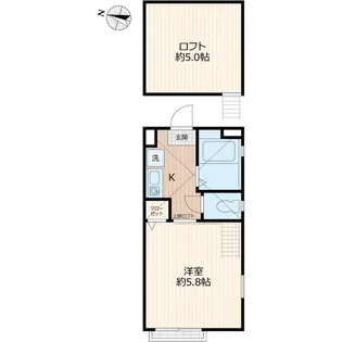 G・Aヒルズ追浜B棟【1階】の間取り