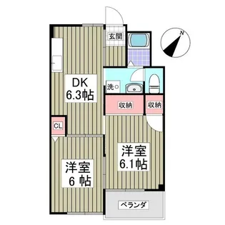 パークサイド佐藤【4階】の間取り