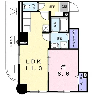 菊水レジデンス綱島Ⅱ【4階】の間取り