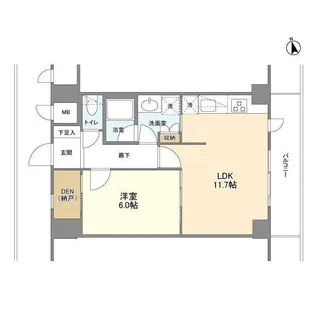 KENEDIX藤沢【5階】の間取り