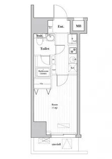BANDOUBASHIRENTALAPARTMENT【8階】の間取り