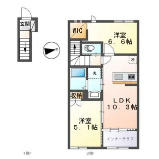 パールコート上和田【2階】の間取り