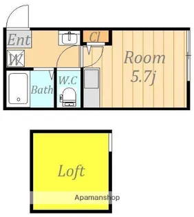 ベルサイズフラット町田【2階】の間取り