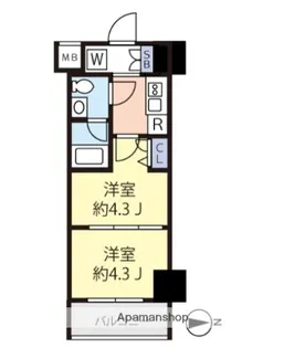 スパシエ蒲田グランドタワー【8階】の間取り