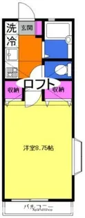 ハイツワールド【2階】の間取り