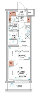 ハーモニーレジデンス羽田天空橋【4階】の間取り