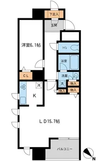 メトロタワー山下町【10階】の間取り