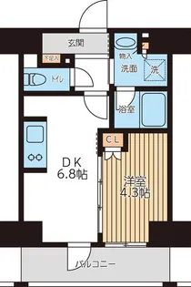CITY LUX TOBE【4階】の間取り