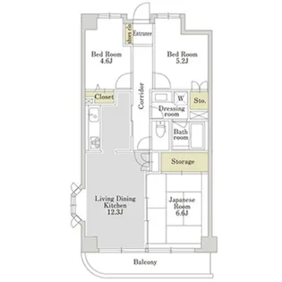 アーバンパーク三ツ池公園S【0501号室】の間取り