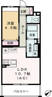 グランルポン【4階】の間取り