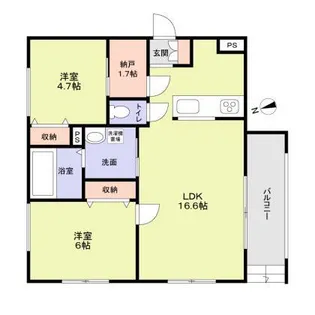 グレイスメゾン茅ヶ崎【1階】の間取り