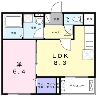 ユニクビルゴ【2階】の間取り