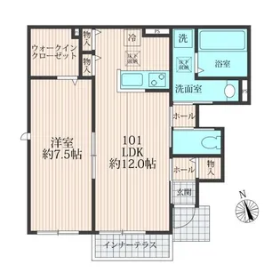 アンソレイユ メゾン【1階】の間取り