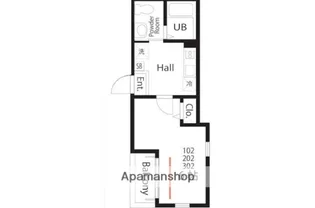 ハーミットクラブハウス日吉Ⅱ【2階】の間取り