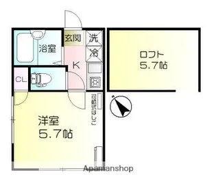 シャイン三春町【2階】の間取り
